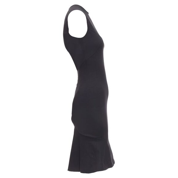 Stella McCartney cotton blend kick flare hem fitted dress - Picture 4 of 6